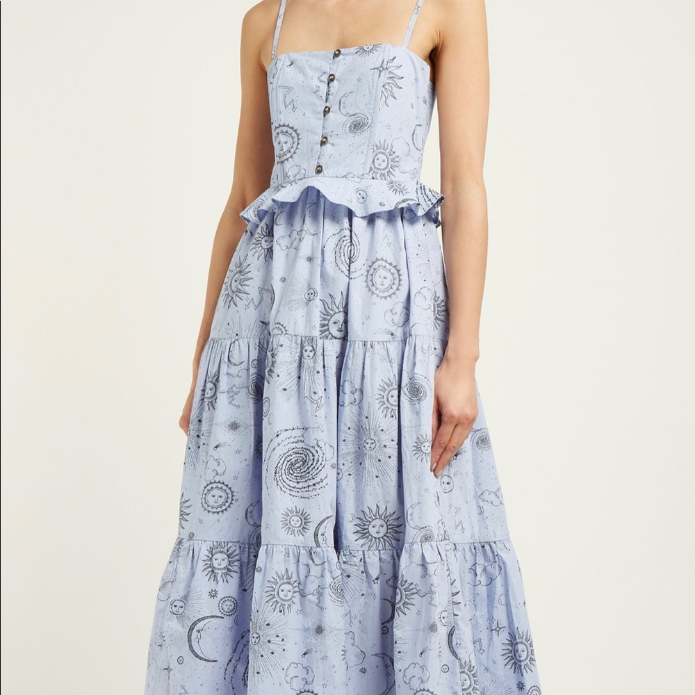 Ganni Celestial Dress in grey-blue Size 36
